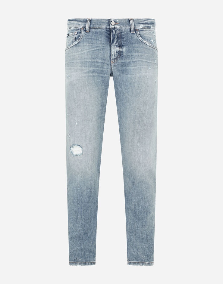 Light blue skinny stretch jeans - 1