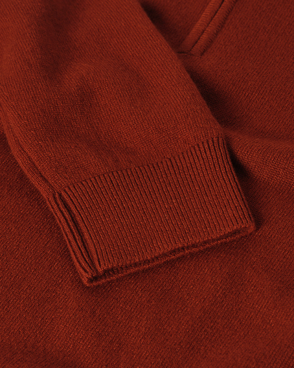 Classic Cashmere Red Zip Neck Jumper - 6