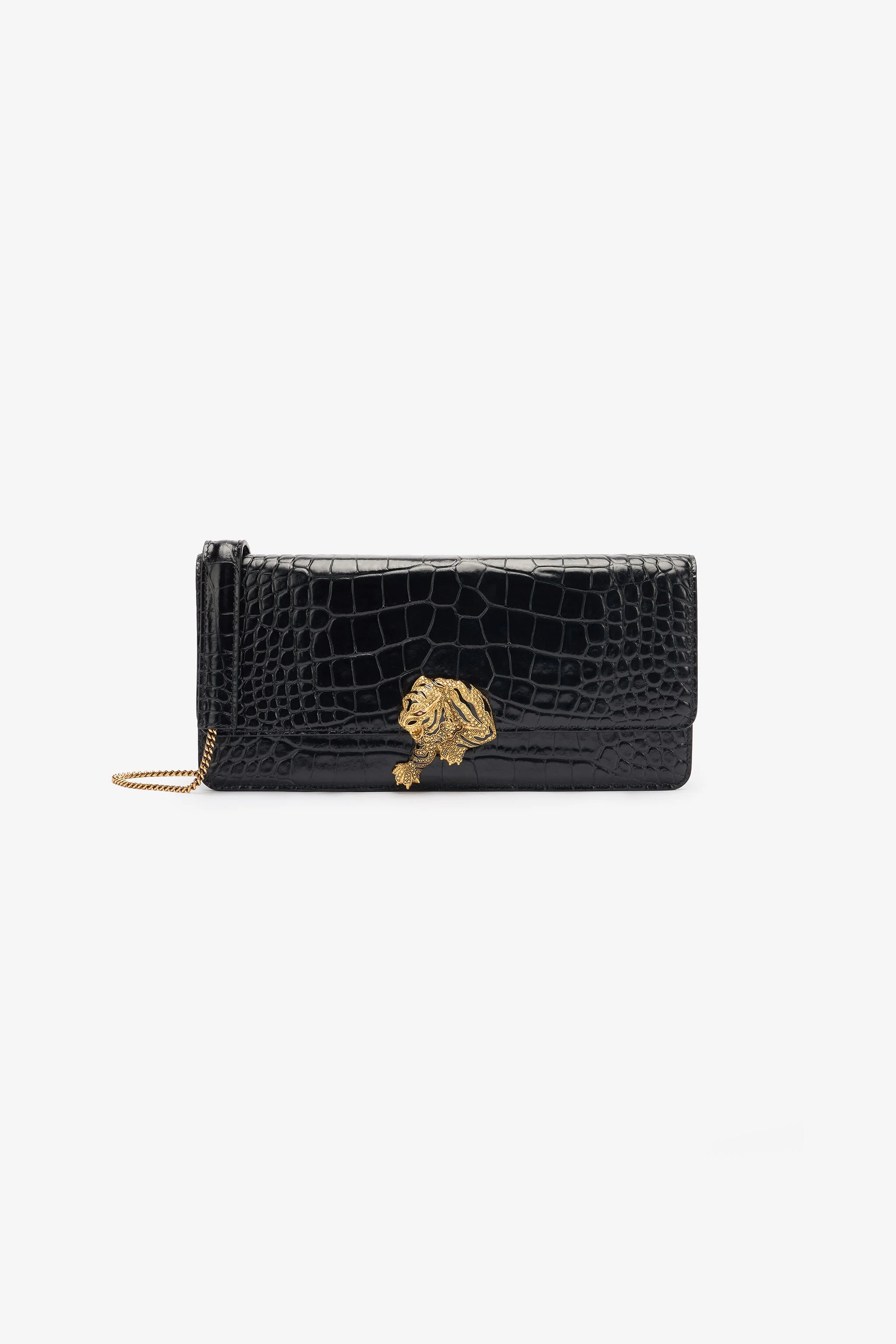 Long Crocodile-Print Roar Clutch - 1