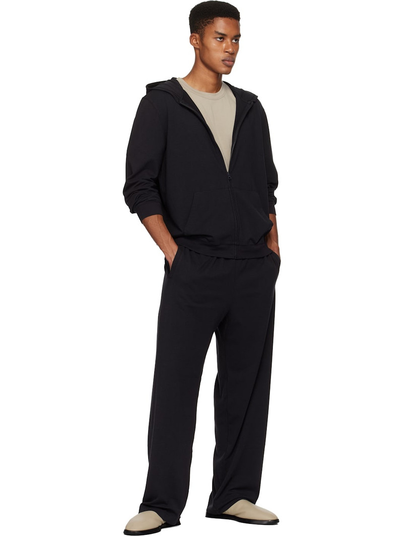 SKIMS Black Jersey Lounge Zip Up Hoodie outlook