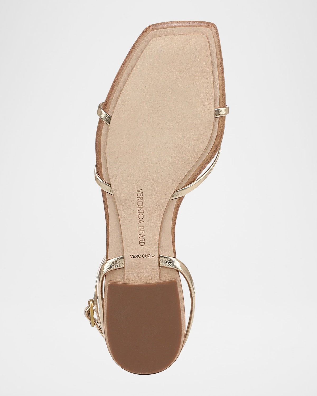 Allegra Metallic Flat Ankle-Strap Sandals - 6