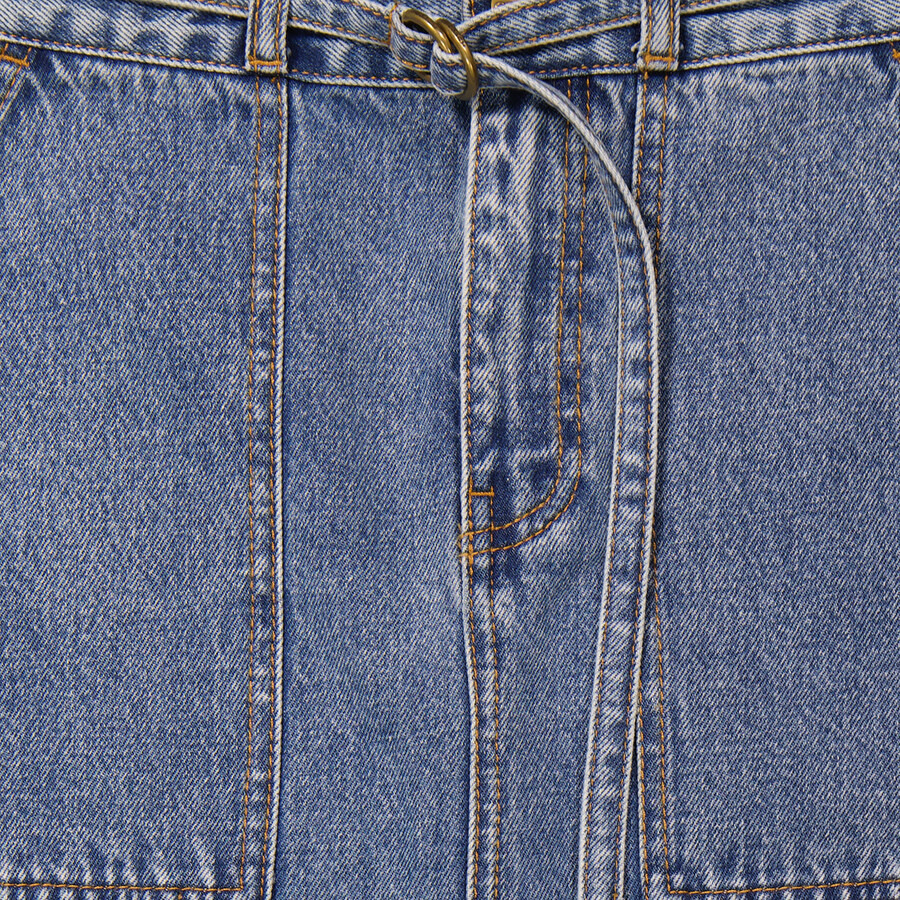 Coach Ladies Blue Cotton Denim Mini Skirt - 7