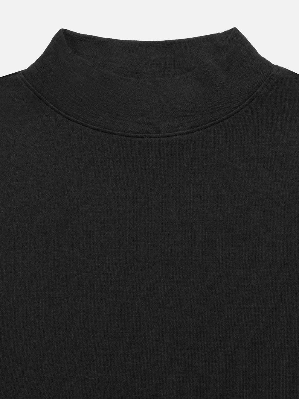 Duo Fold Mock Neck in Black - 2