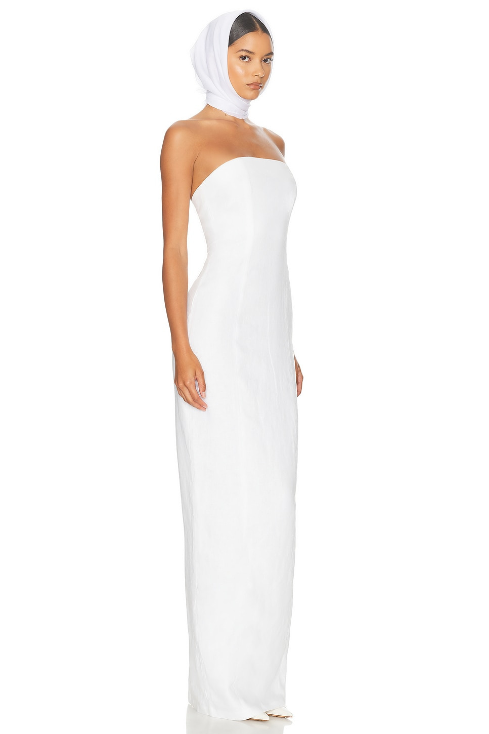 Linen Strapless Maxi Dress - 2