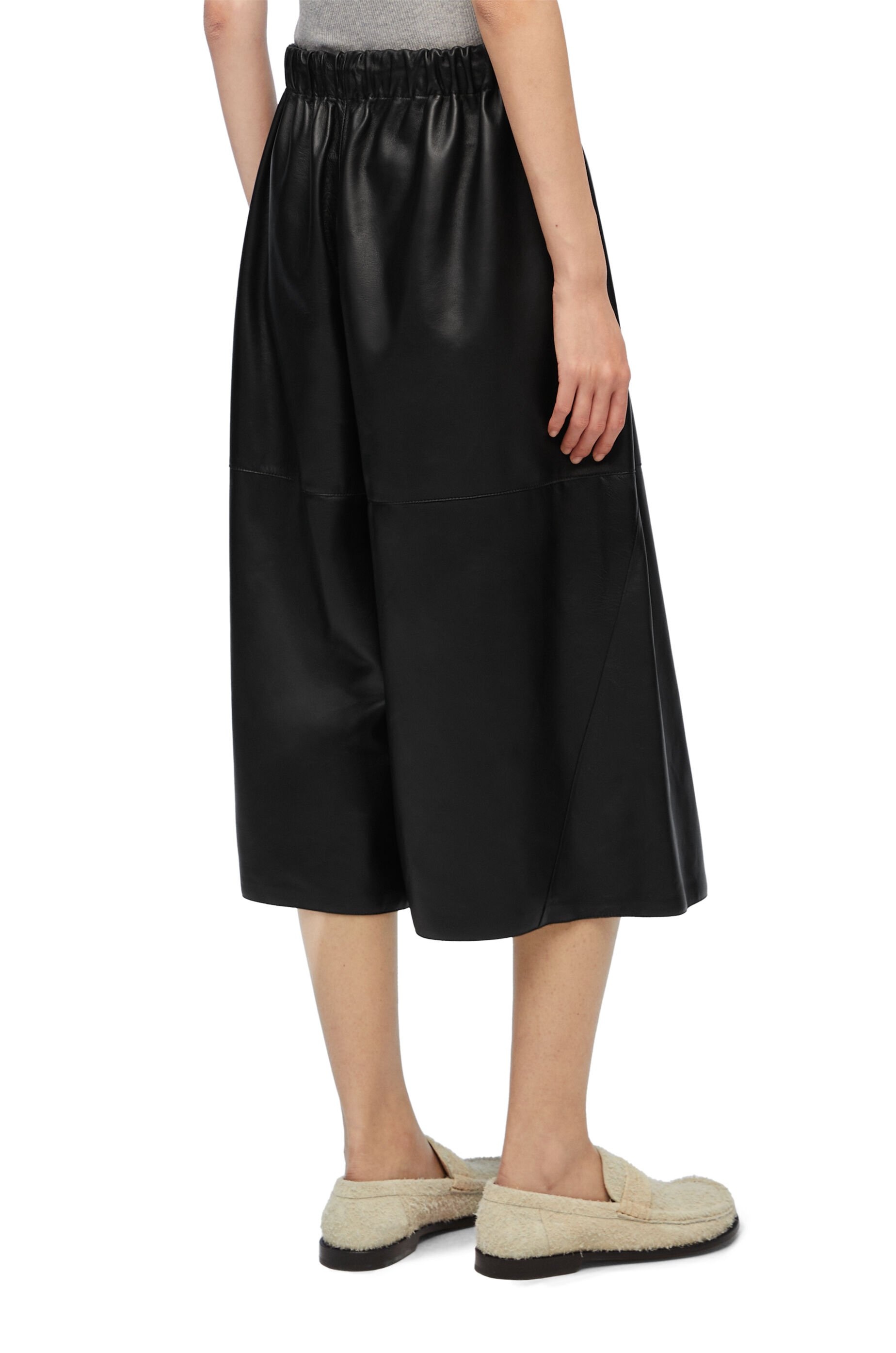 Cropped trousers in nappa lambskin - 4