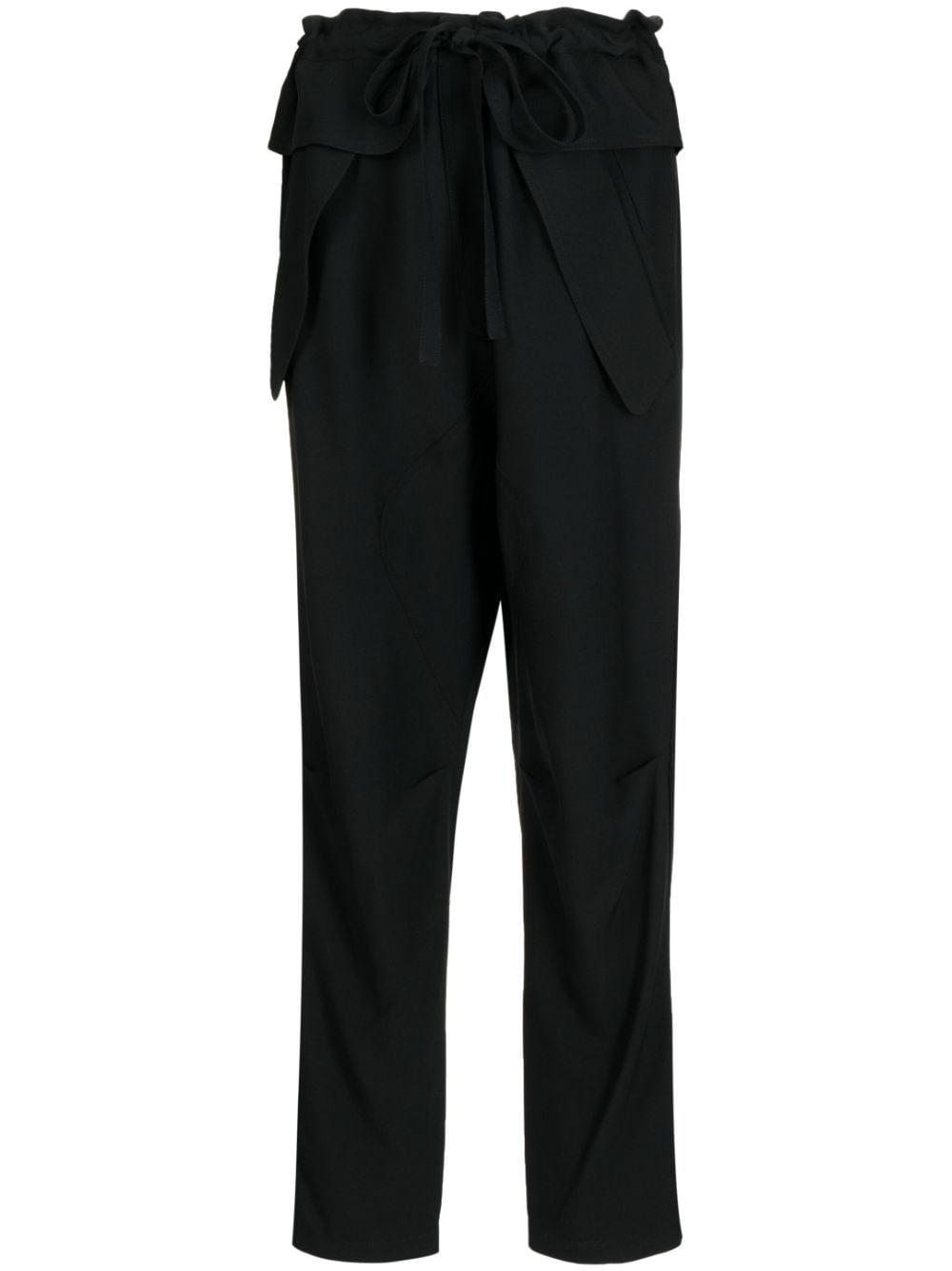 zip-detail tapered trousers - 1