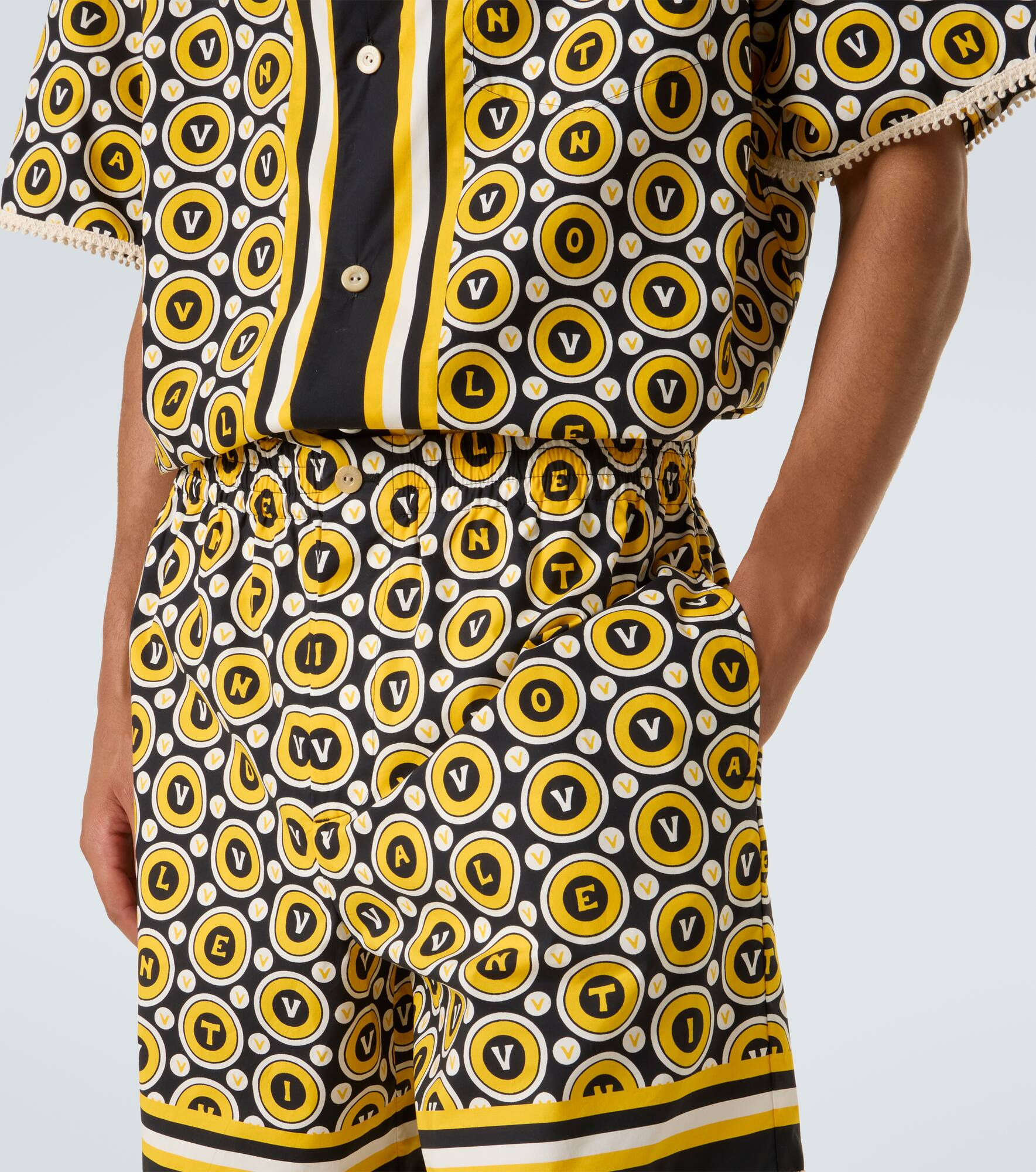 Printed cotton poplin shorts - 5