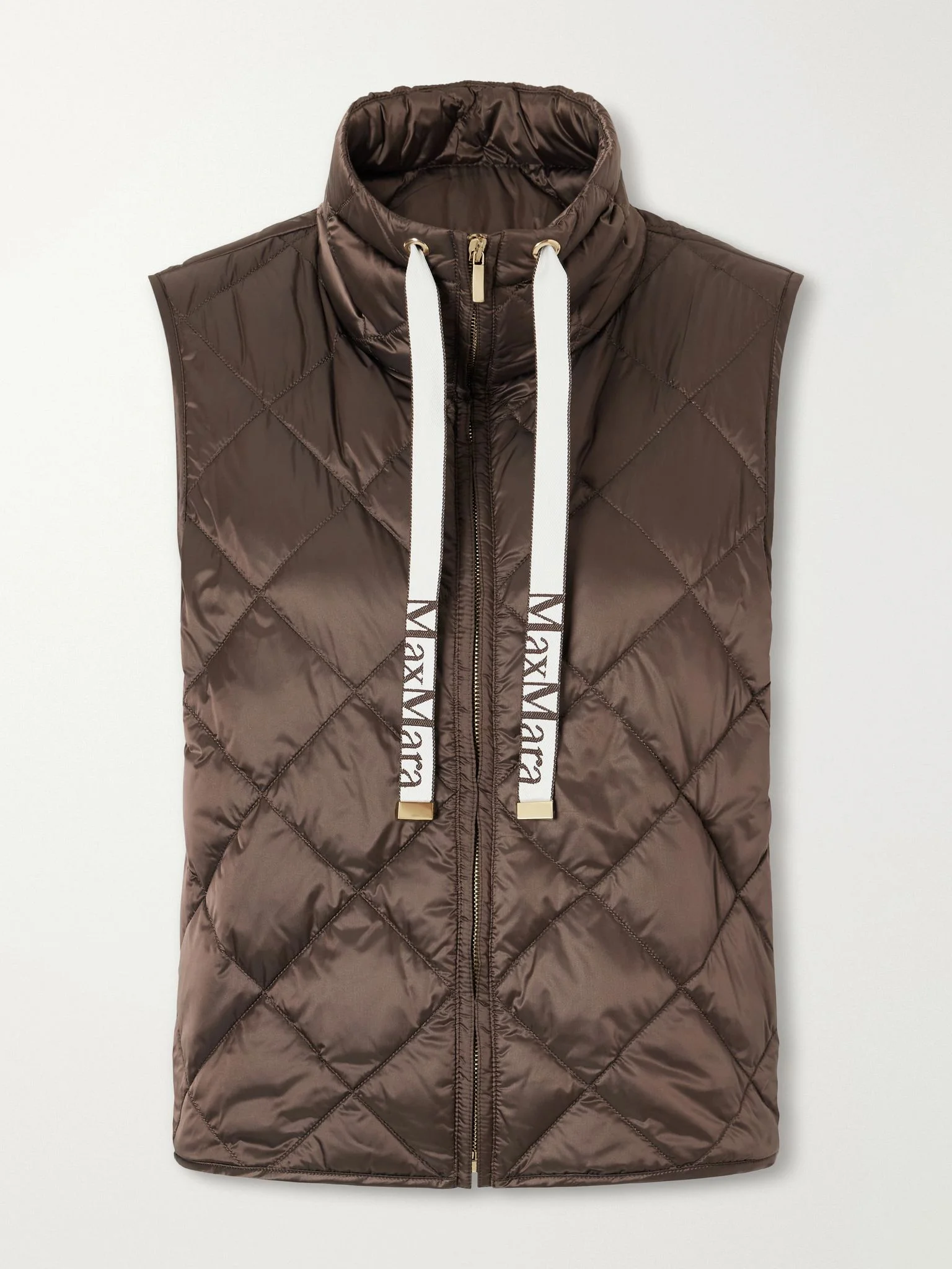 Tregic quilted shell down vest Brown - 1