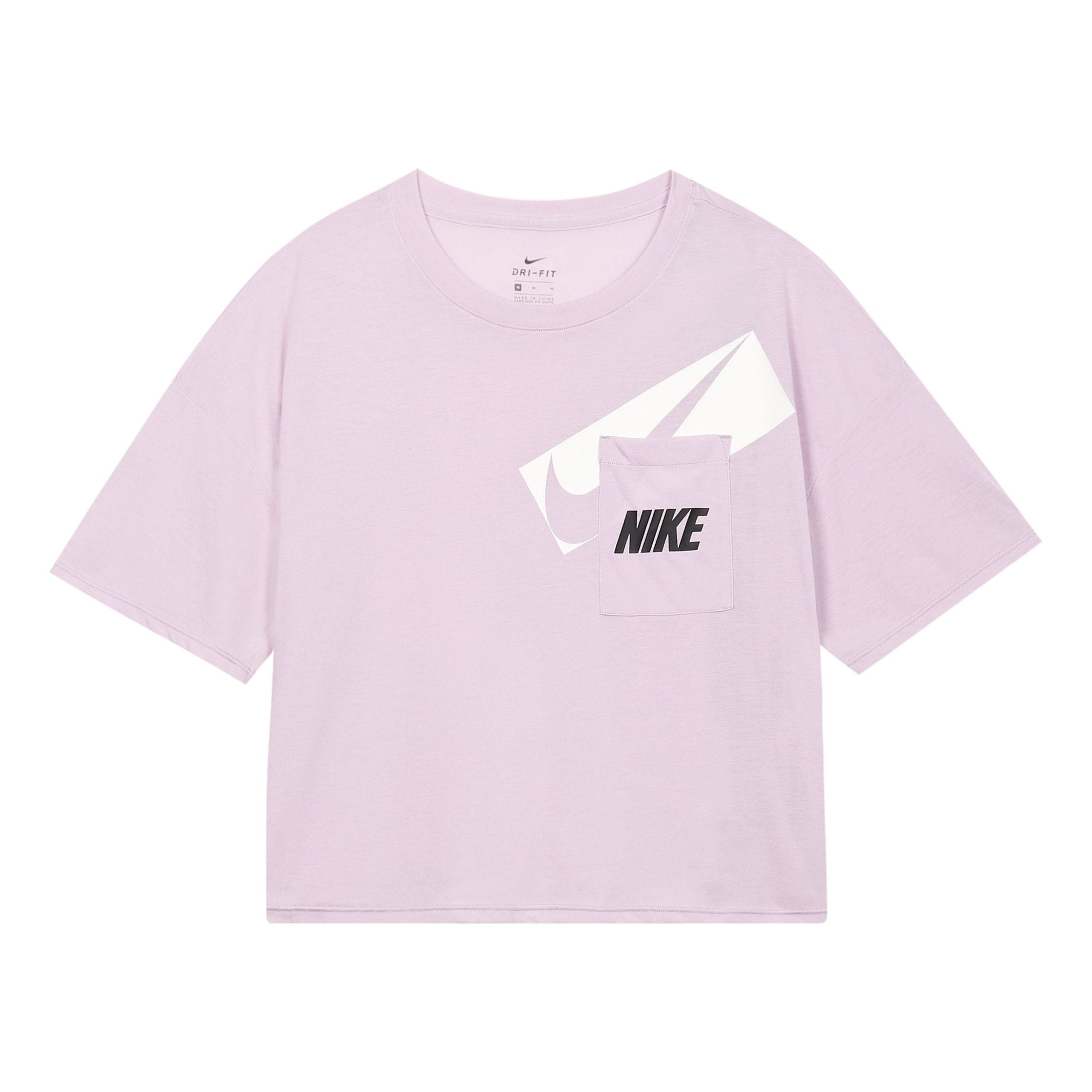 Nike Dri-fit Loose Round Neck Alphabet Short Sleeve Pink Red DC7190-576 - 1