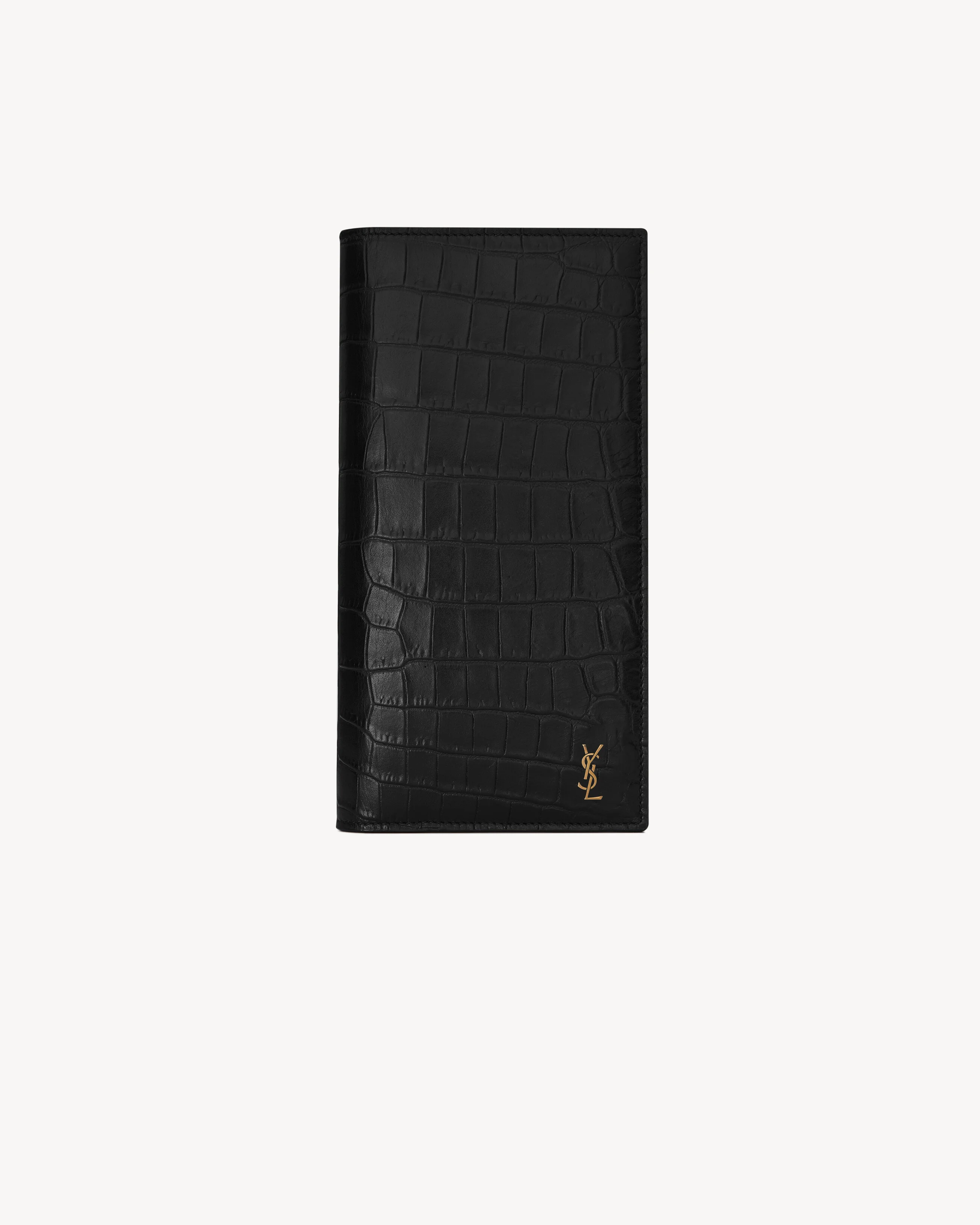 TINY CASSANDRE CONTINENTAL WALLET IN CROCODILE-EMBOSSED MATTE LEATHER - 1