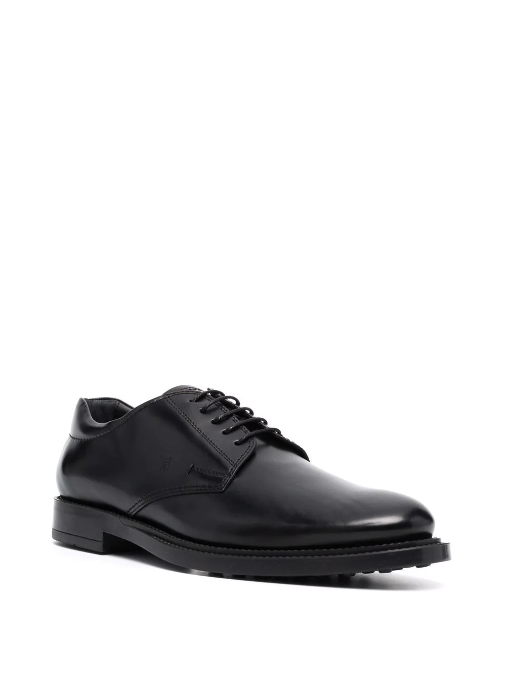 polished leather lace-up shoes - 2