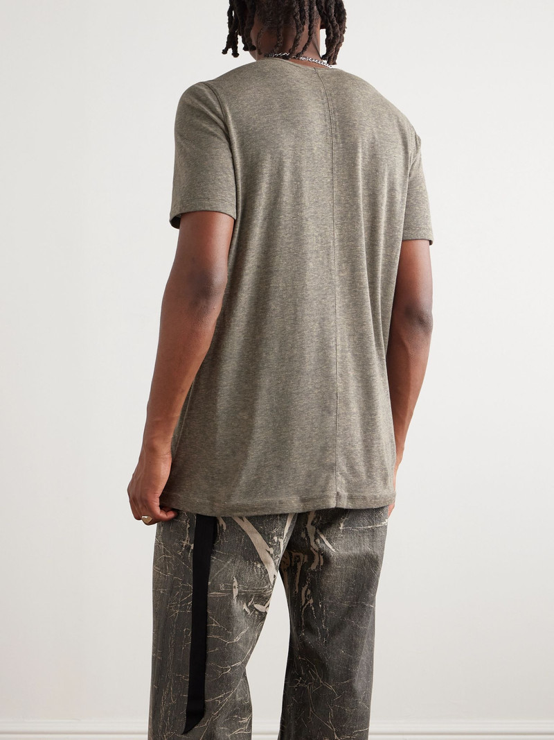 Level Slim-Fit Webbing-Trimmed Cotton-Jersey T-Shirt Gray 3