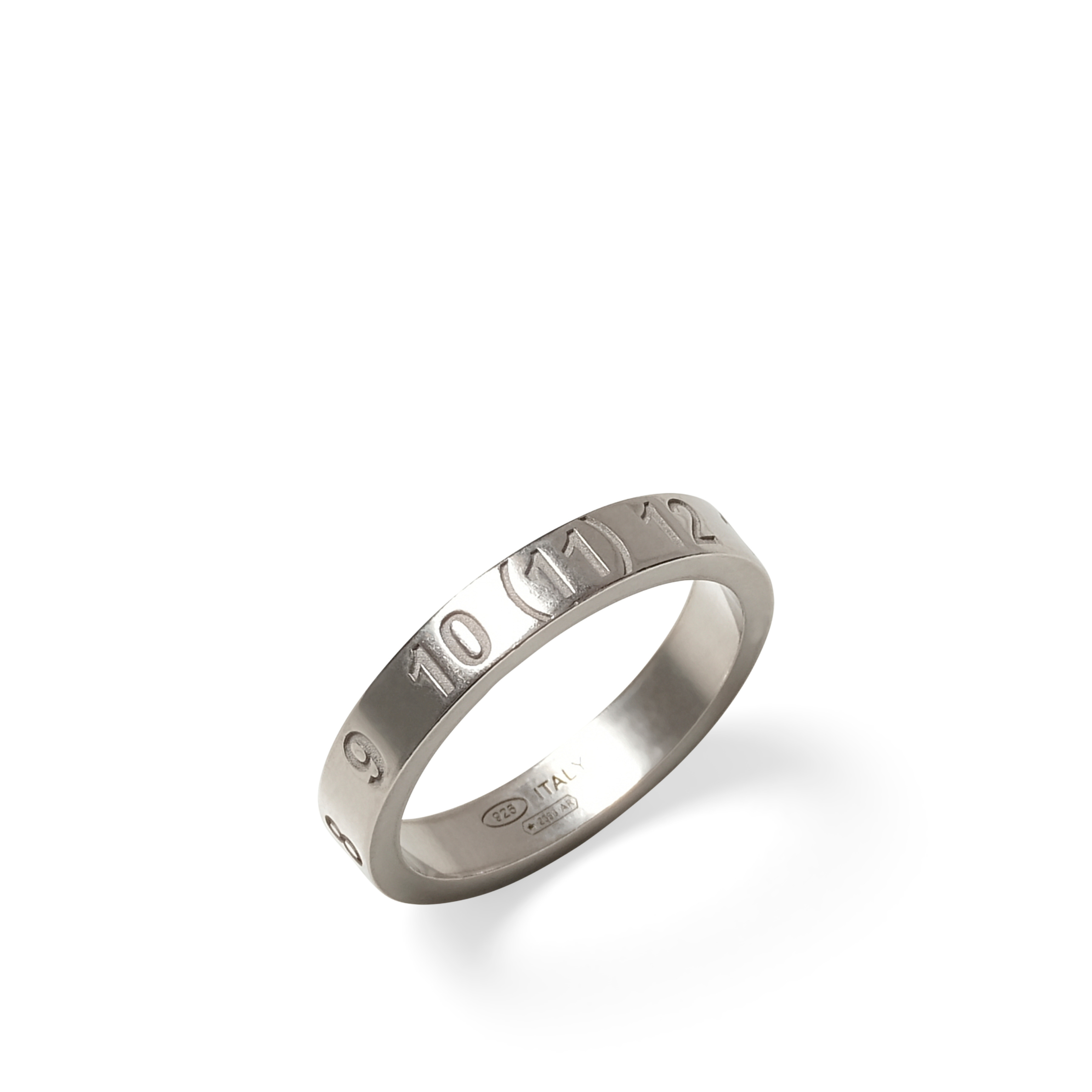 Maison Margiela Numerical 4mm Ring in Silver | marais
