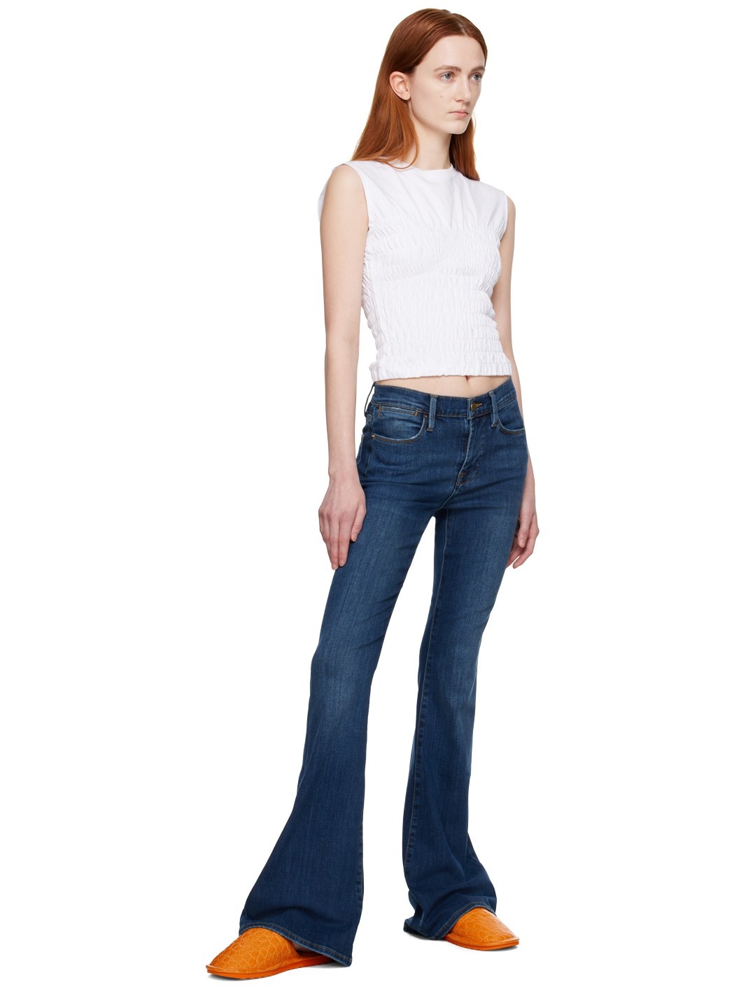 Navy 'Le High Flare' Jeans - 4