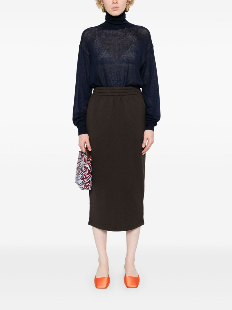 Prada cotton jersey midi skirt outlook