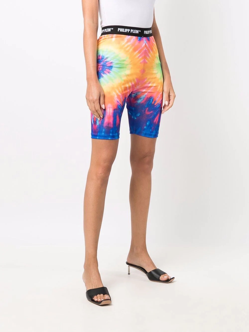 tie dye-print cycling shorts - 3