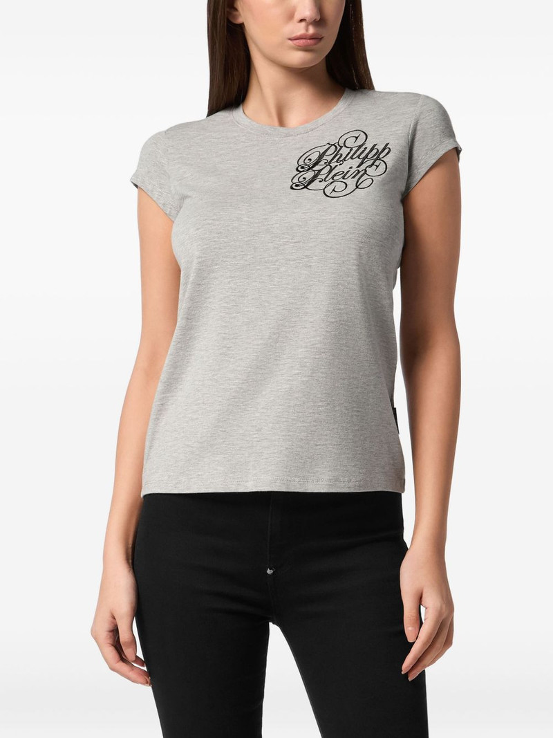 PHILIPP PLEIN logo-embroidered T-shirt outlook