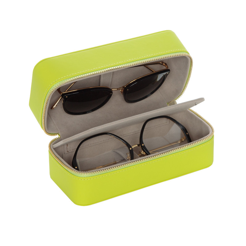 ZIP TRAVEL CASE IN NEON LIME 1