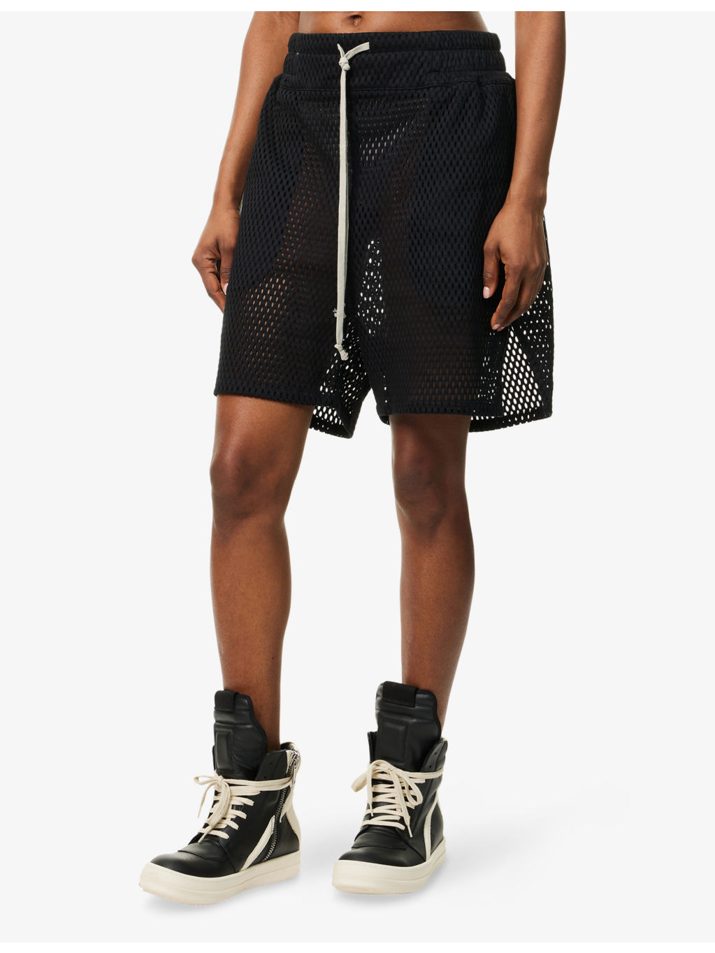 Rick Owens X Champion Relaxed-Fit Mesh Cotton Shorts - 3