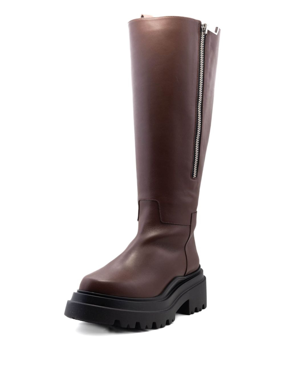 zip-detail platform boots - 2
