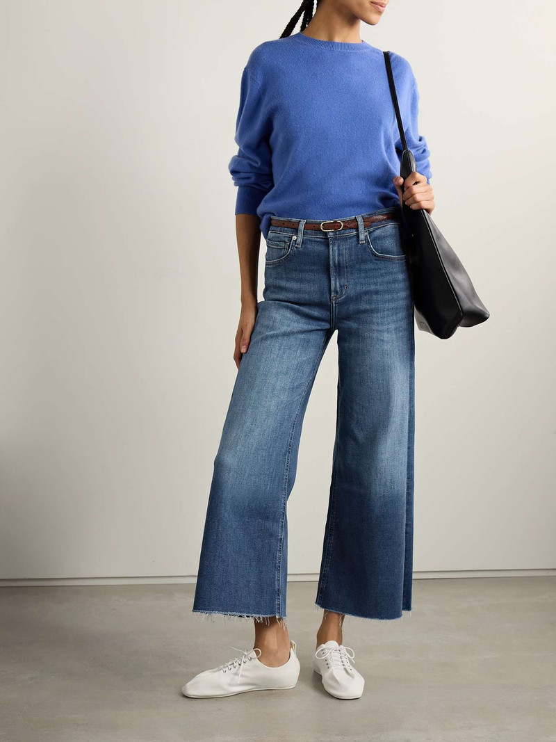 Citizens of Humanity Lyra frayed cropped high-rise wide-leg jeans Mid denim outlook