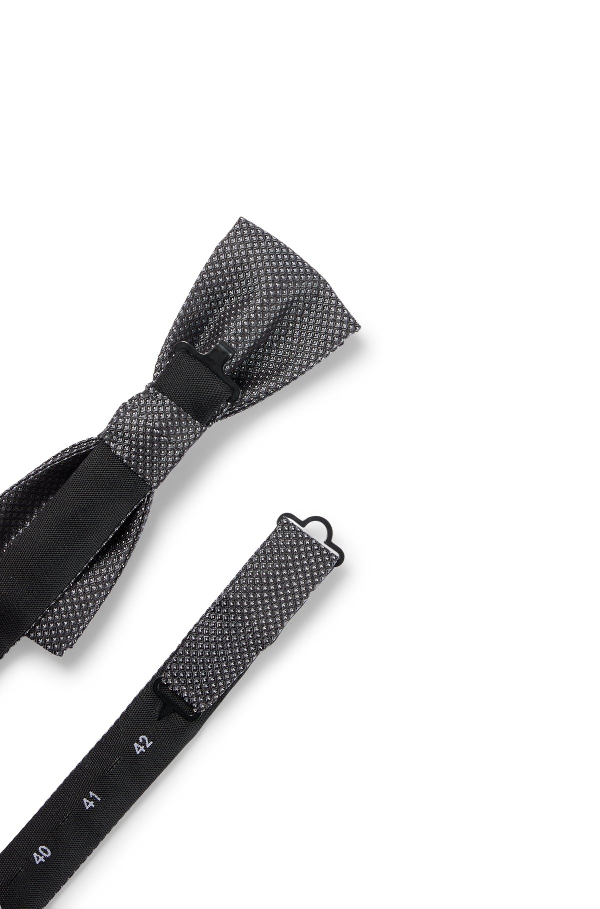 ITALIAN-MADE BOW TIE IN MICRO-PATTERN SILK JACQUARD - 5