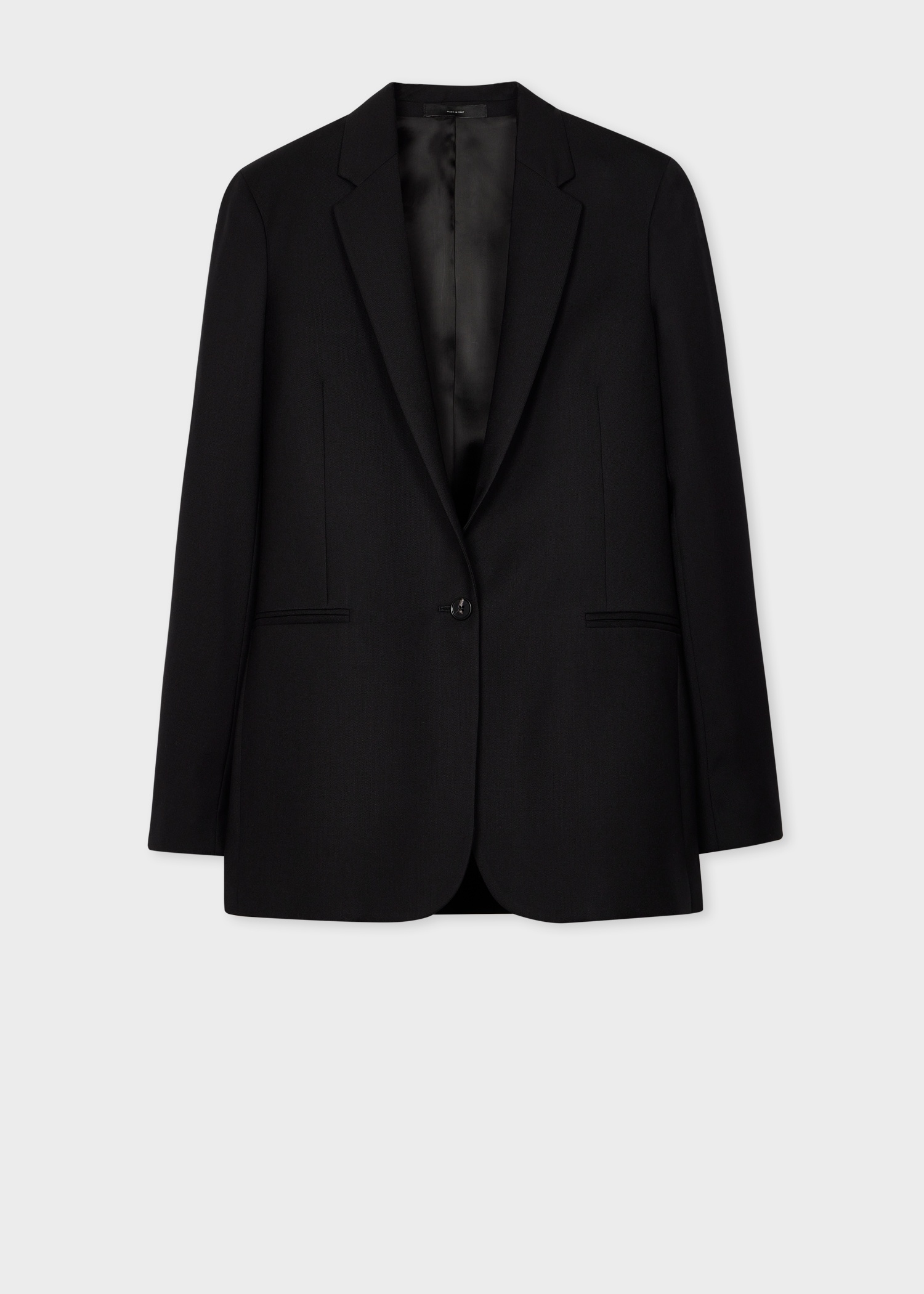 A Suit To Travel In - Women's Black Wool Travel Blazer - 1