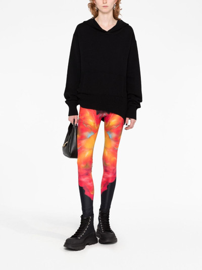 Alexander McQueen abstract-print leggings outlook