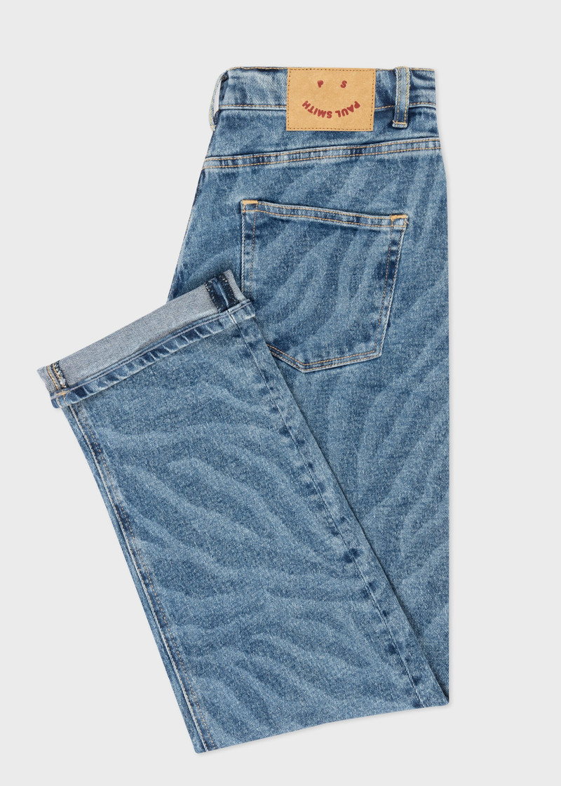 Paul Smith Mid-Wash Straight-Leg Zebra Jeans outlook