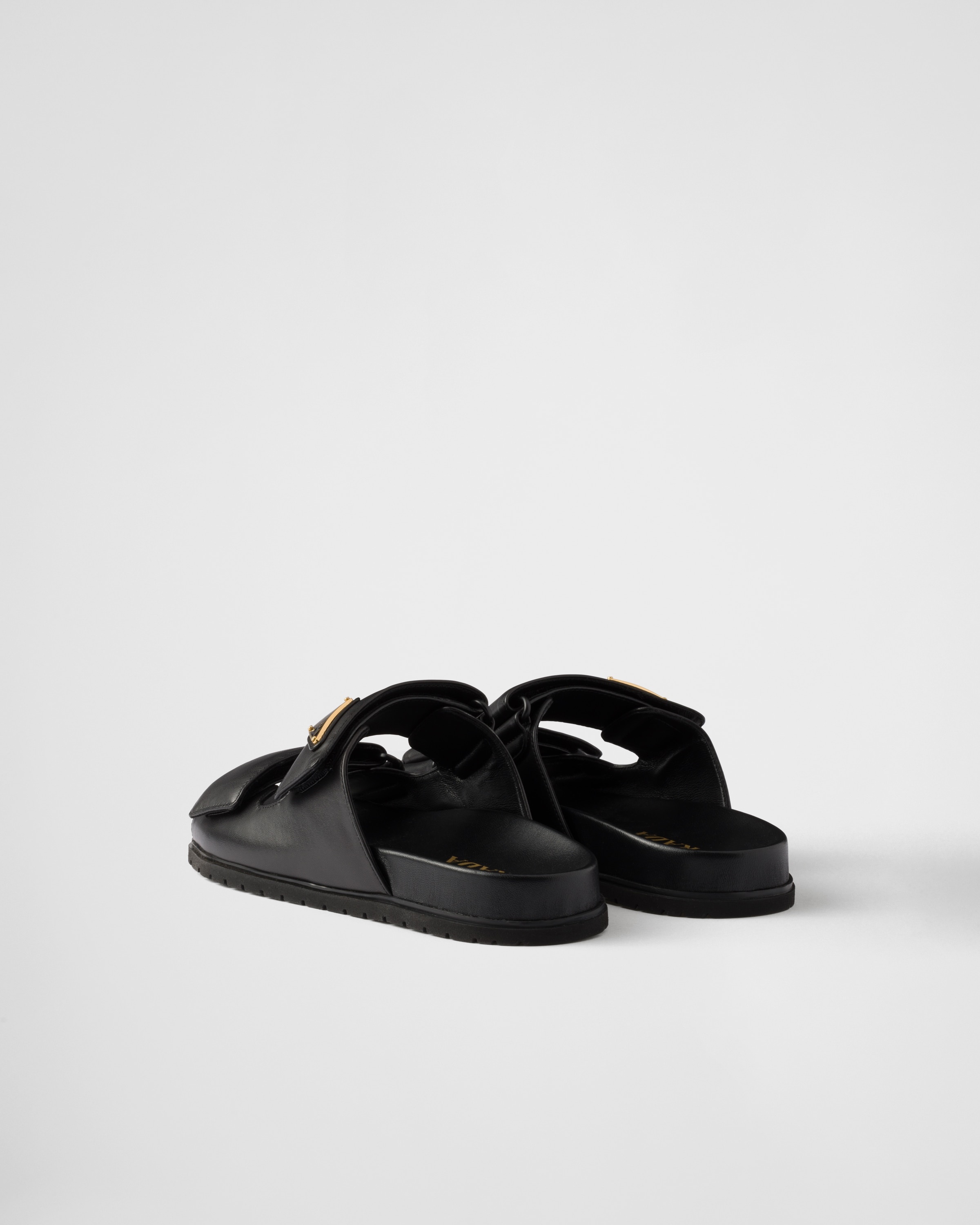Nappa leather slides - 4