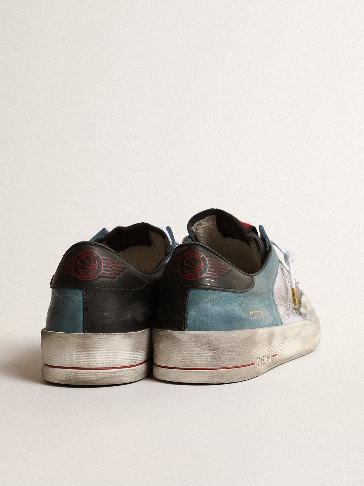 Men's Stardan in distressed mesh and petrol-colored upper - 5