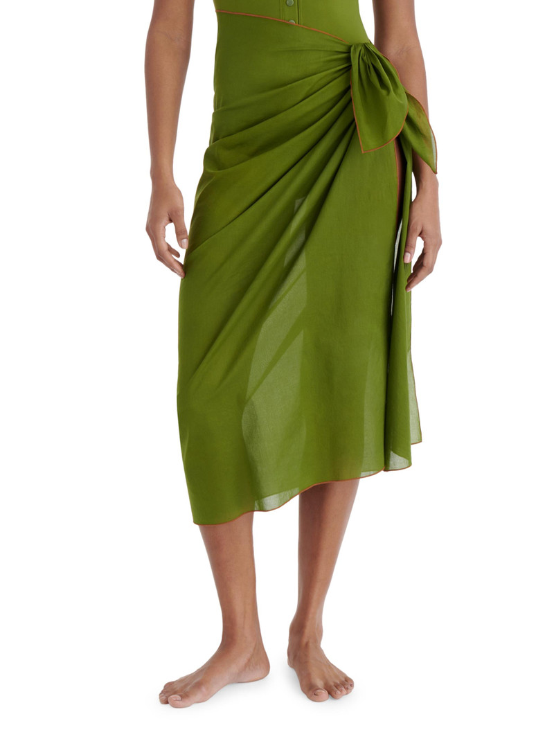 Women's Cabine Cotton Sarong - Pistache 1