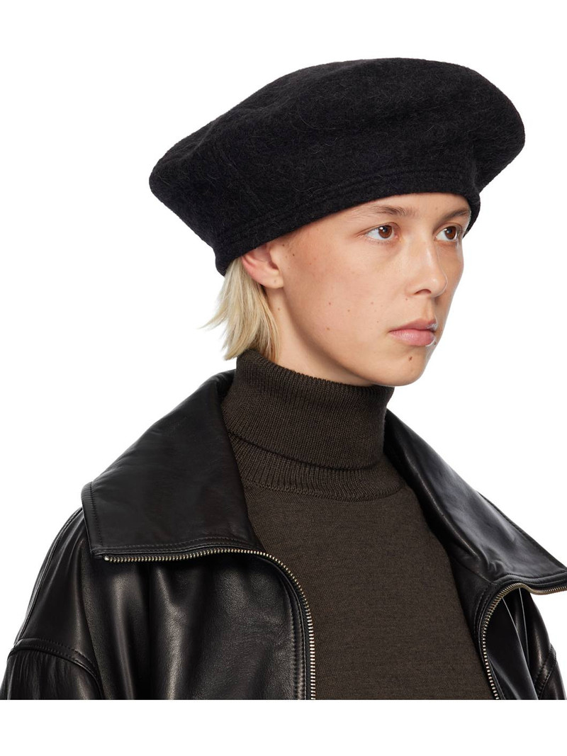 Lemaire Black Oversized Beret outlook