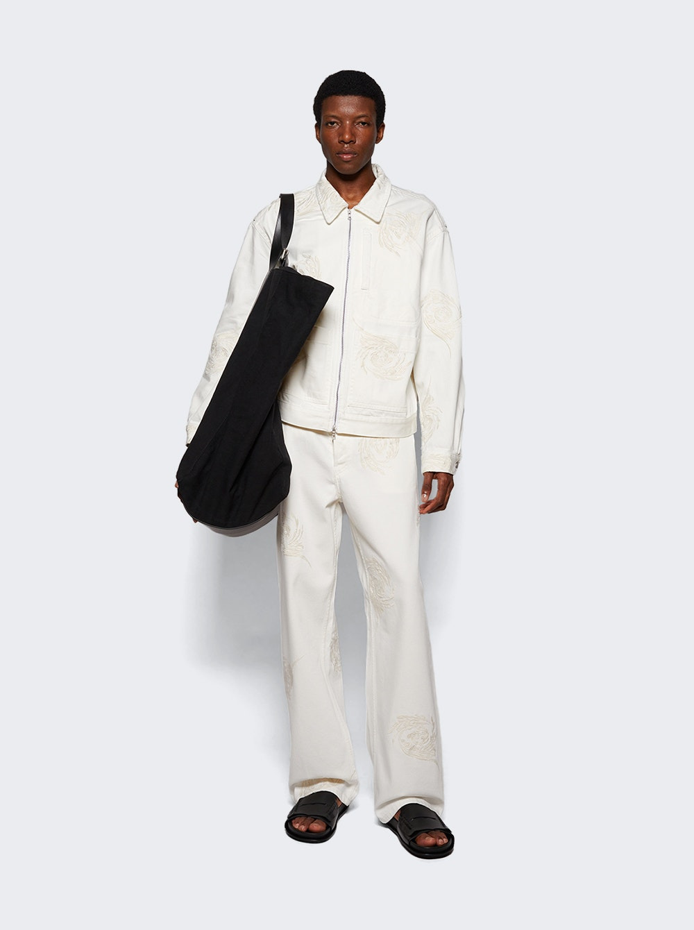 Pine Embroidered Pants Off White - 5
