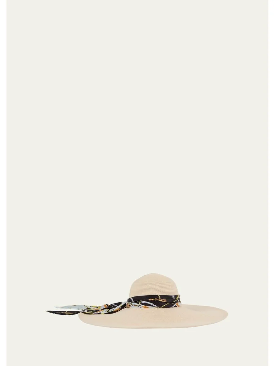Sunny Satin Scarf Sun Hat - 1