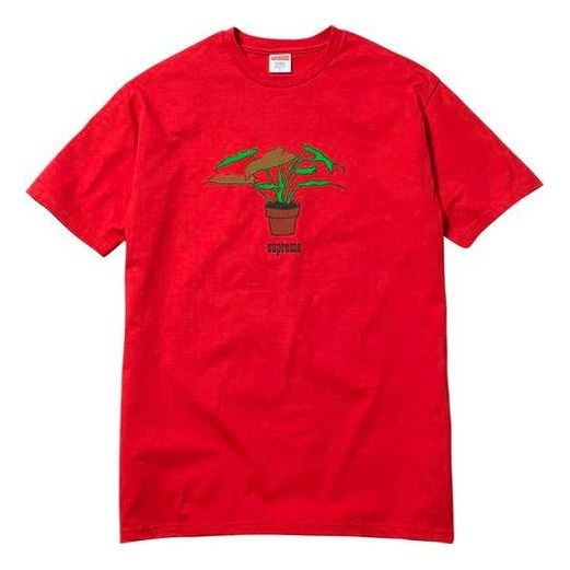 Supreme FW17 Plant Tee Pale Red Bonsai Printing Short Sleeve Unisex SUP-SS18-660 - 1