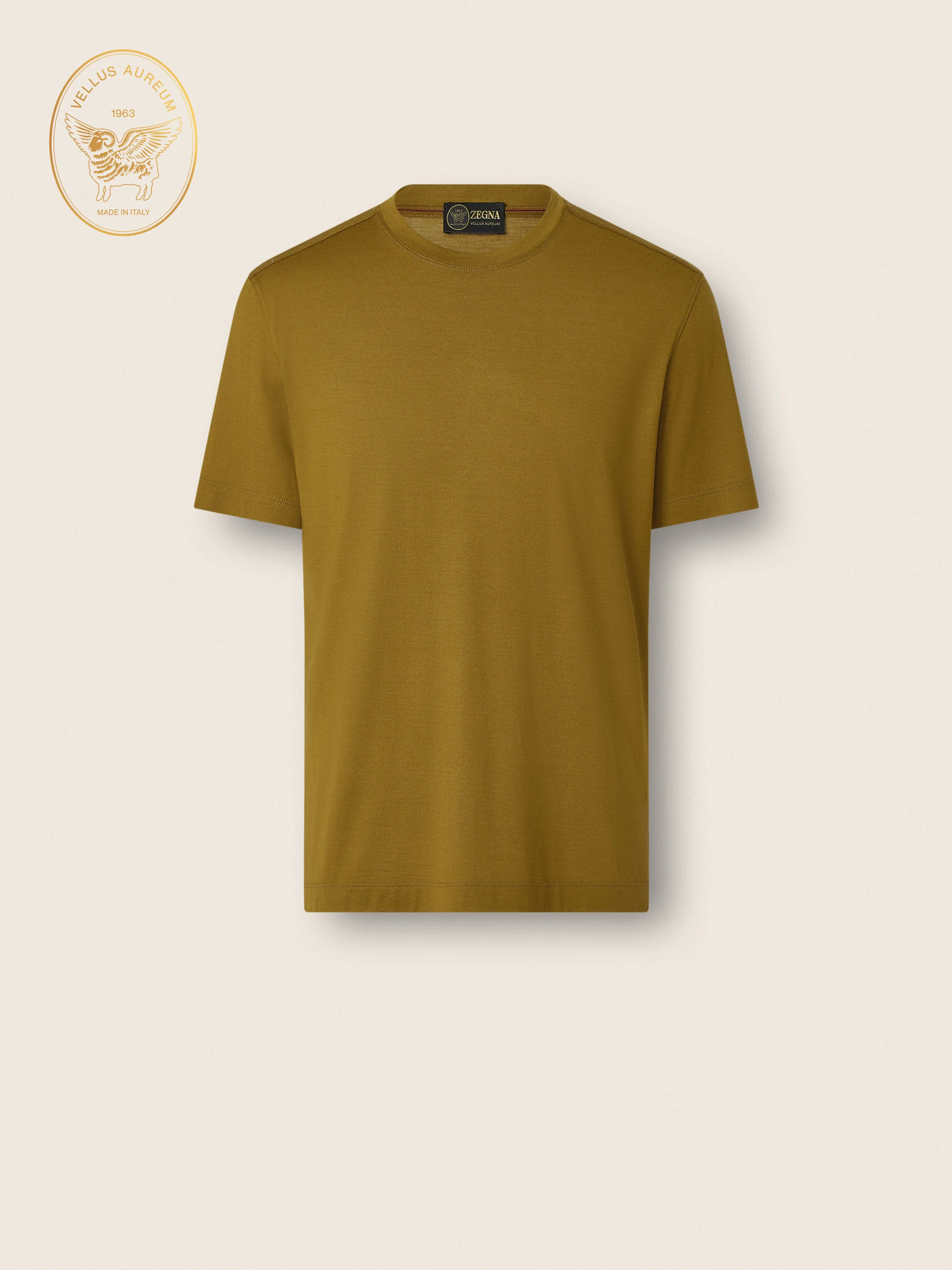 OLIVE GREEN VELLUS AUREUM T-SHIRT - 1