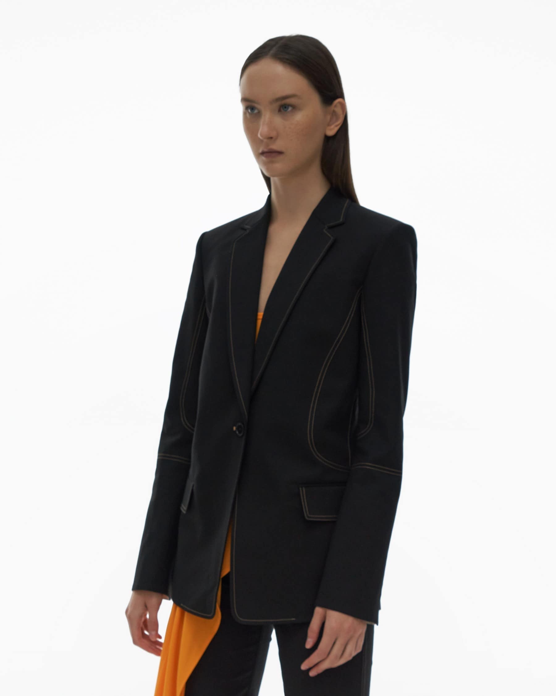 STRETCH COTTON BLAZER - 5