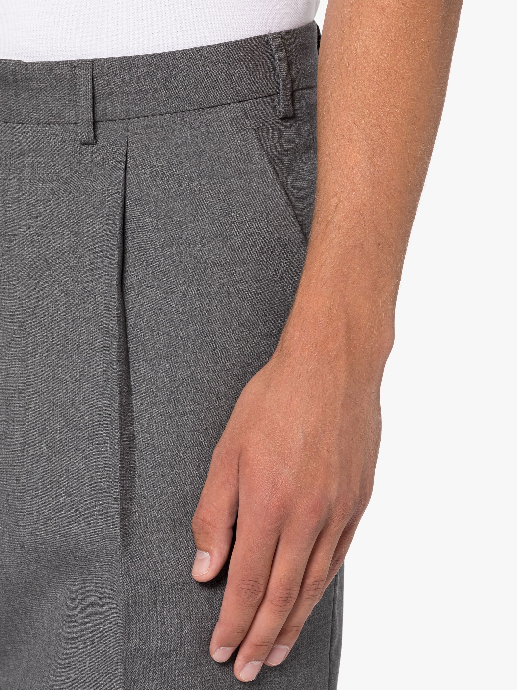 THE STANDARD LIGHT GREY WOOL TROUSERS - 5