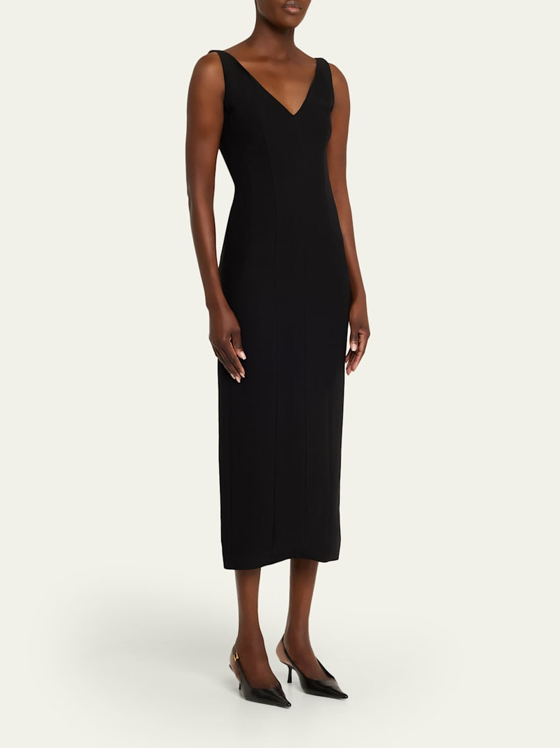 Willa Sleeveless Silk Wool Midi Dress 4