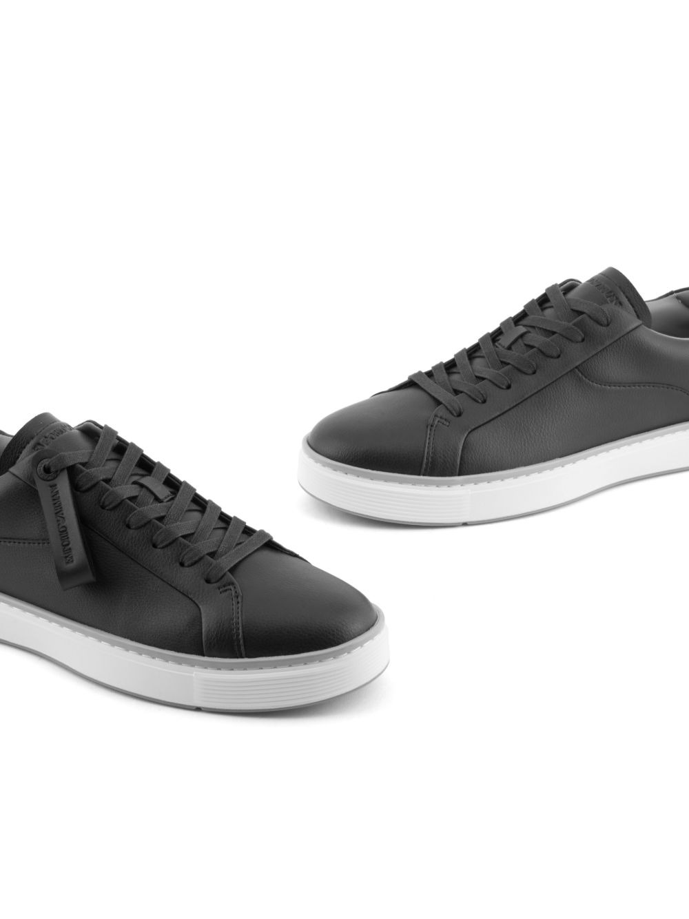 leather lace-up sneakers - 5