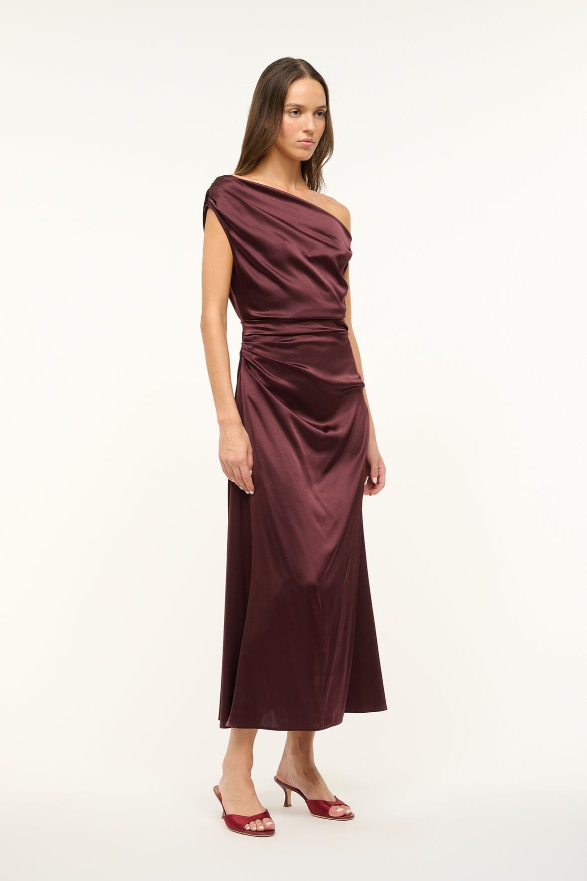 STAUD PHARE DRESS MERLOT - 4