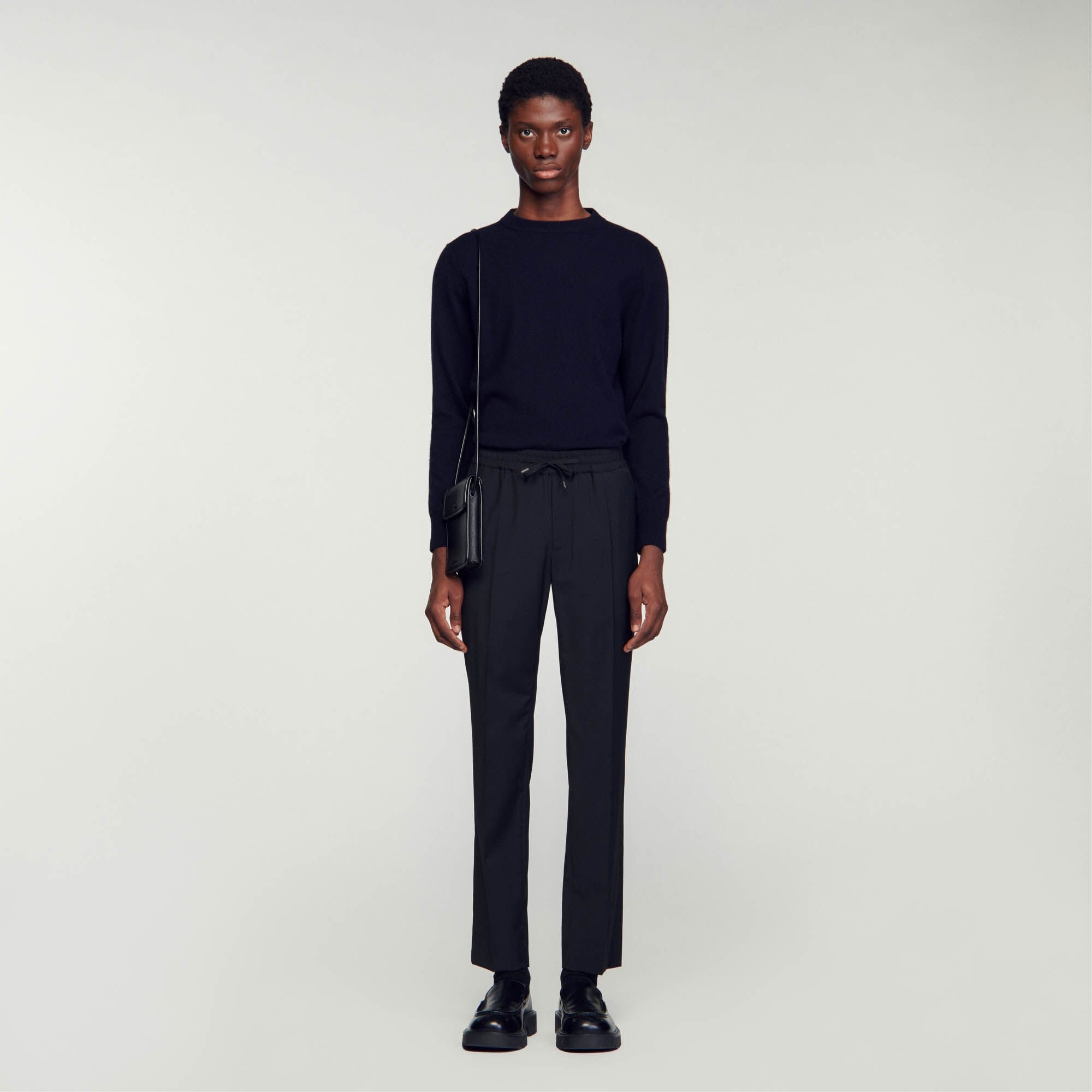 ELASTICATED STRAIGHT-LEG PANTS - 2