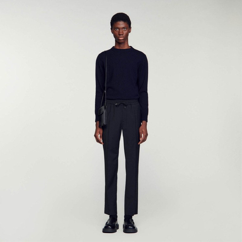 Sandro ELASTICATED STRAIGHT-LEG PANTS outlook
