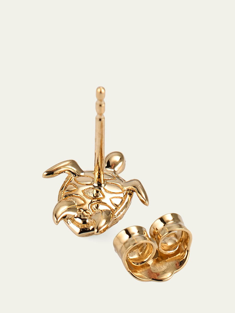 SYDNEY EVAN 14K Turtle Earring with Marquise Eye Shell, Single outlook