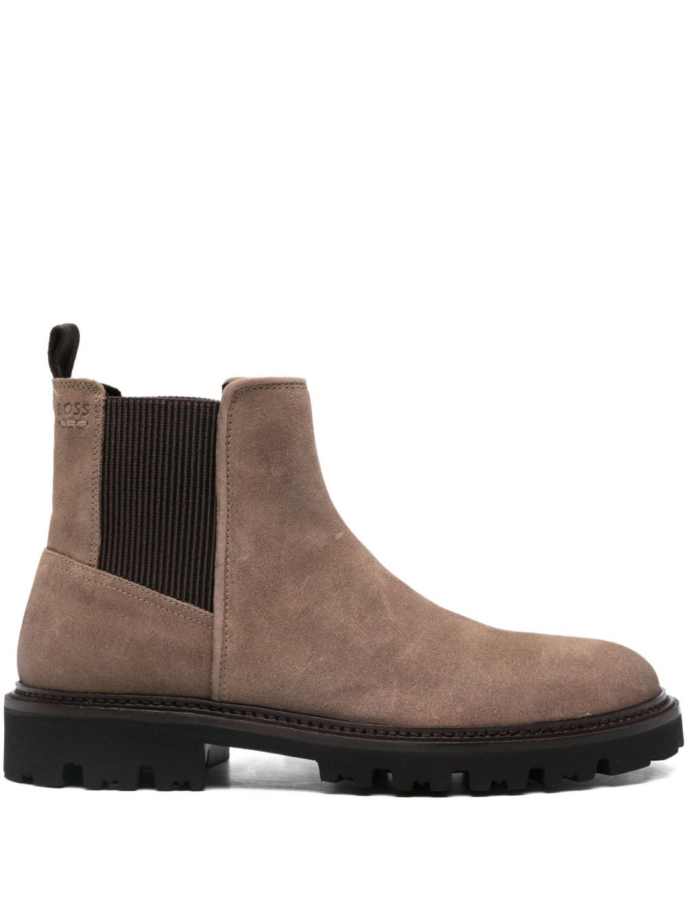 leather ridged-sole boots - 1
