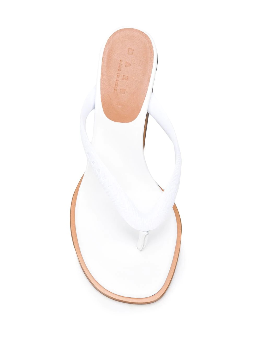 sculptured wedge thong sandals - 4