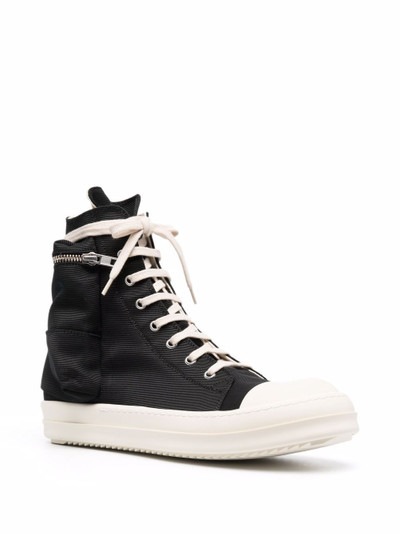 Rick Owens DRKSHDW pocket detail high-top sneakers outlook