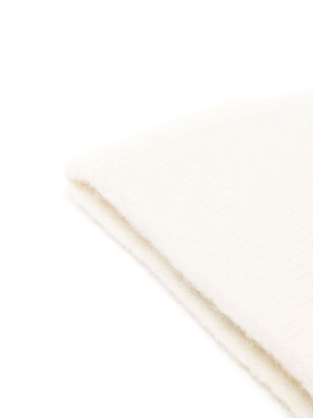 logo-patch knitted beanie - 2