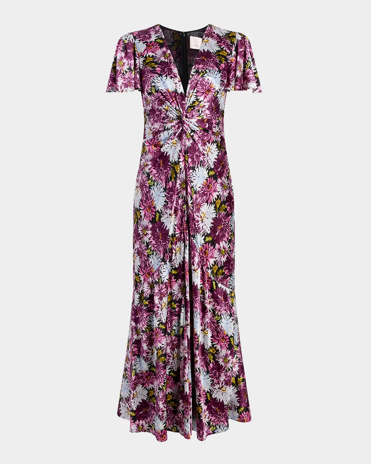 Kordyn Satin Dahlia-Print Dress - 1